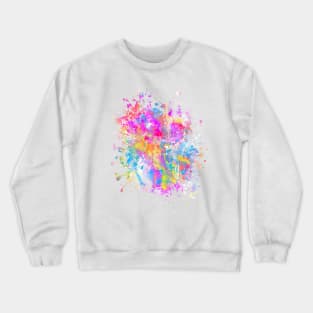 Abstract Vibrant Multicolor Brush Strokes and Splatters 9 Crewneck Sweatshirt